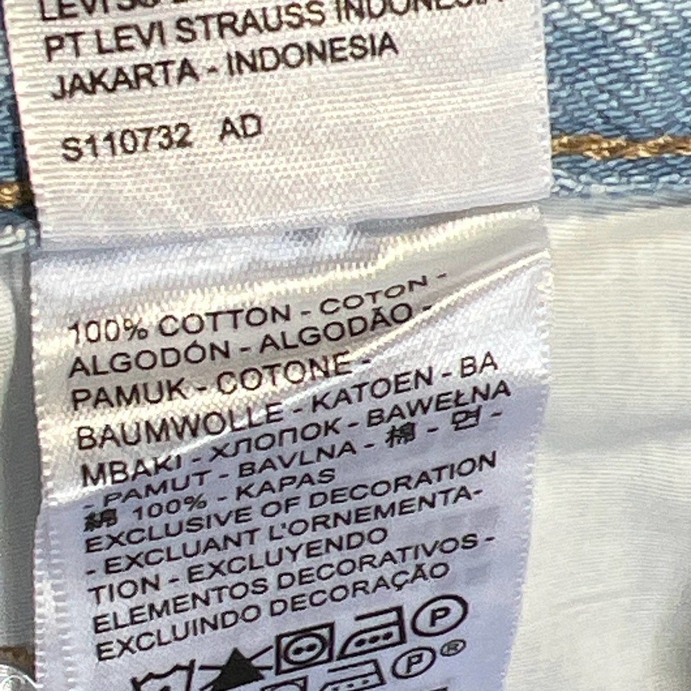 Levi's Premium Denim Baggy Dad Jeans Light Sugar Size 27 X 30 Light Indigo - Picture 8 of 11